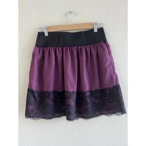 Stooshy Y2K Purple Laced Mini Skirt  Size XS Fairy Whimsigoth Festival
